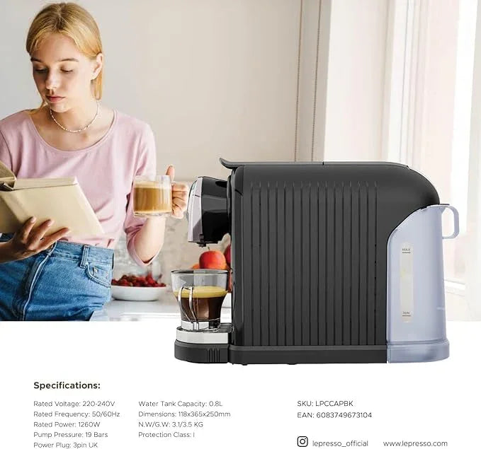 LePresso Nespresso Capsule Coffee Machine - Tashqila LePresso Nespresso Capsule Coffee Machine - Tashqila